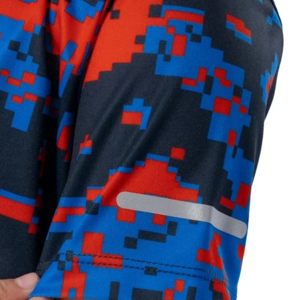 Athletic Works Boys Kids Short Sleeve Active Tshirt Blue Red Camo Size XXL 18